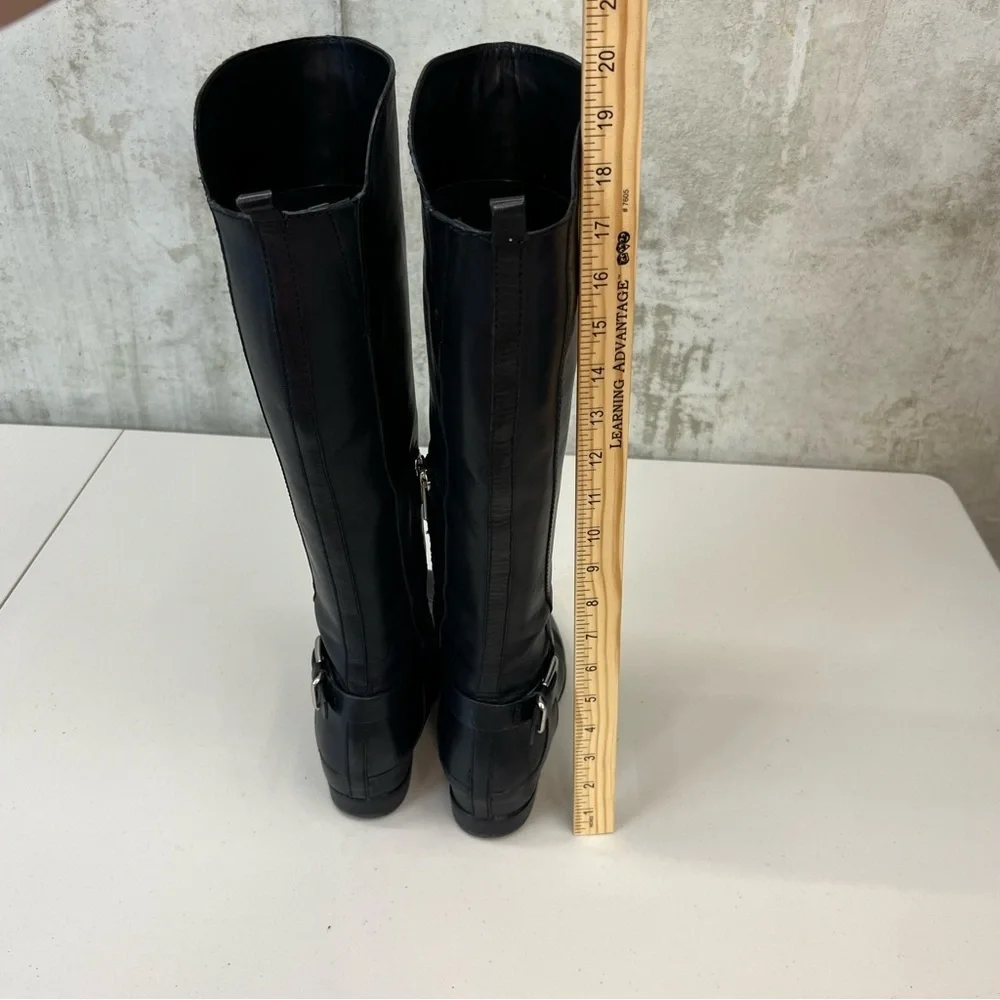 Belle by Sigerson Morrison Jamie Black‎ Leather OTK Boots Size 9